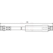 Apec Brake Hydraulic Hose Line Rear HOS3696