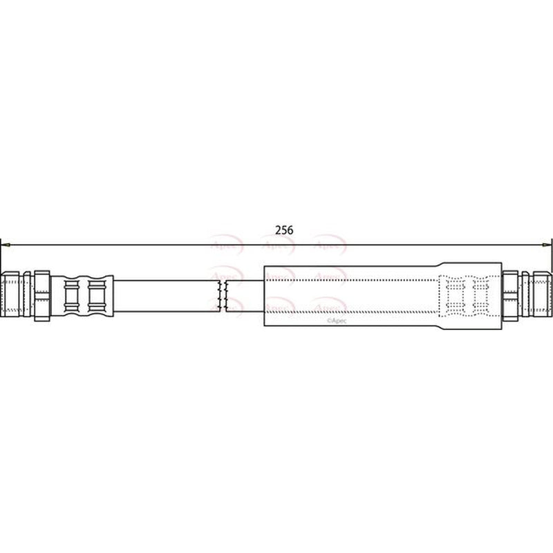 Apec Brake Hydraulic Hose Line Rear HOS3696
