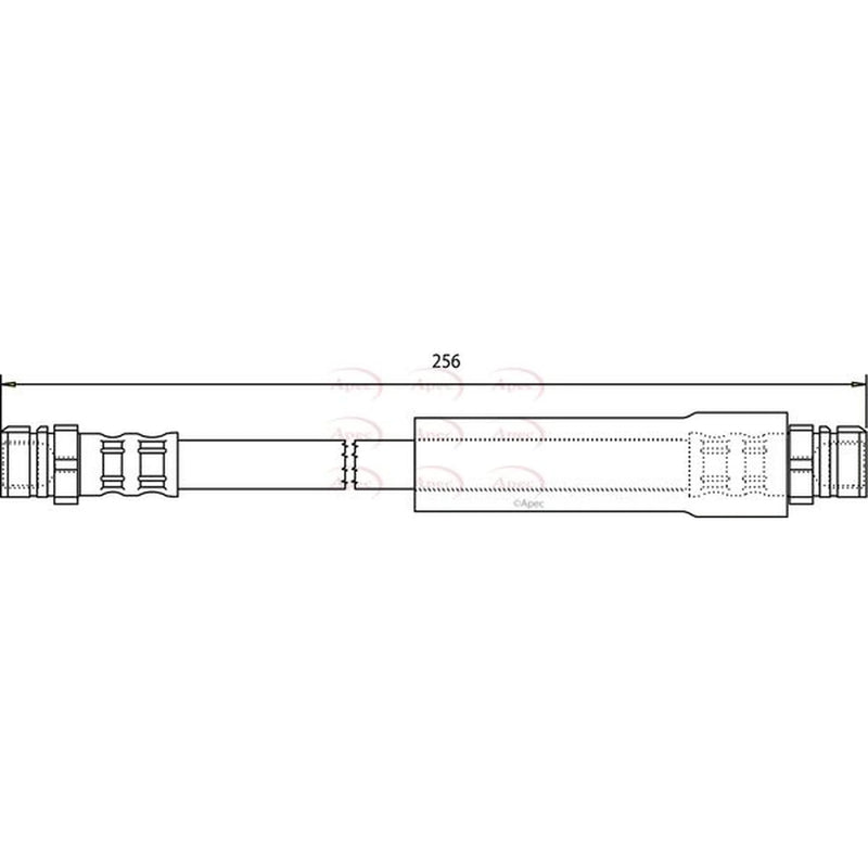 Apec Brake Hydraulic Hose Line Rear HOS3696
