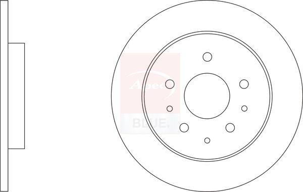 Apec 2 x Brake Disc Set Solid