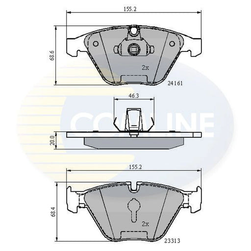 Comline 4 x Front Brake Pad Set CBP02100