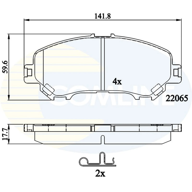 Comline 4 x Front Brake Pad Set CBP32278