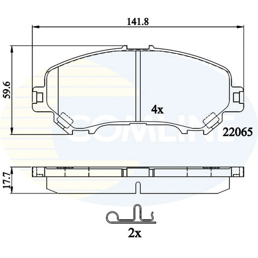 Comline 4 x Front Brake Pad Set CBP32278
