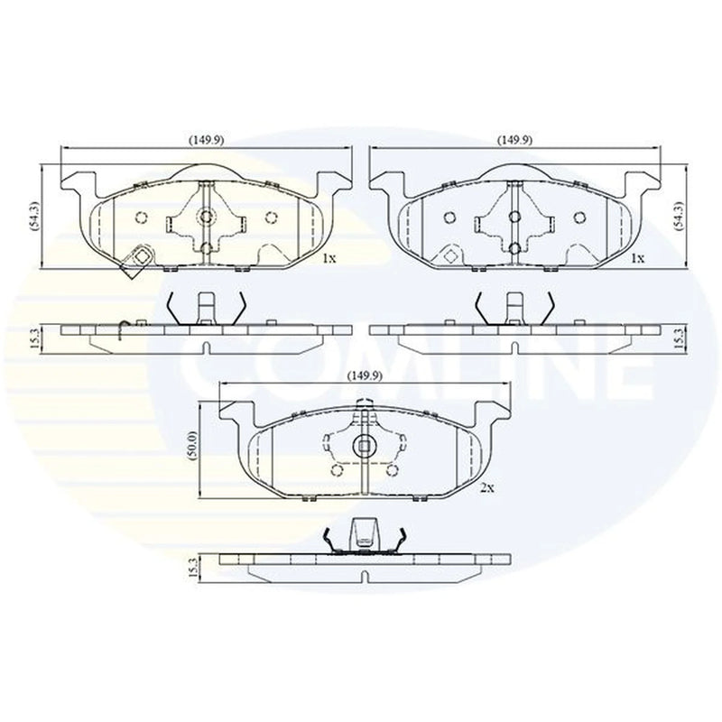 Comline 4 x Front Brake Pad Set CBP32692