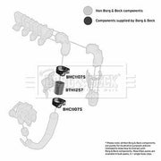 Borg & Beck Intercooler Turbo Charge Air Hose BTH1257