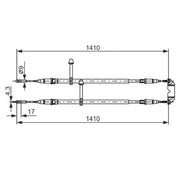 Bosch Handbrake Cable Rear 1 987 477 245