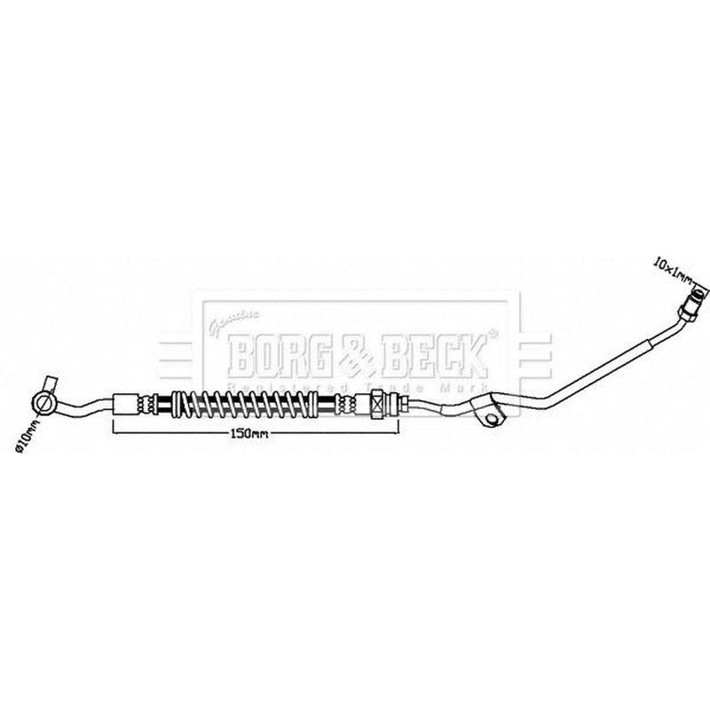 Borg & Beck Brake Hydraulic Hose Line Rear BBH8291