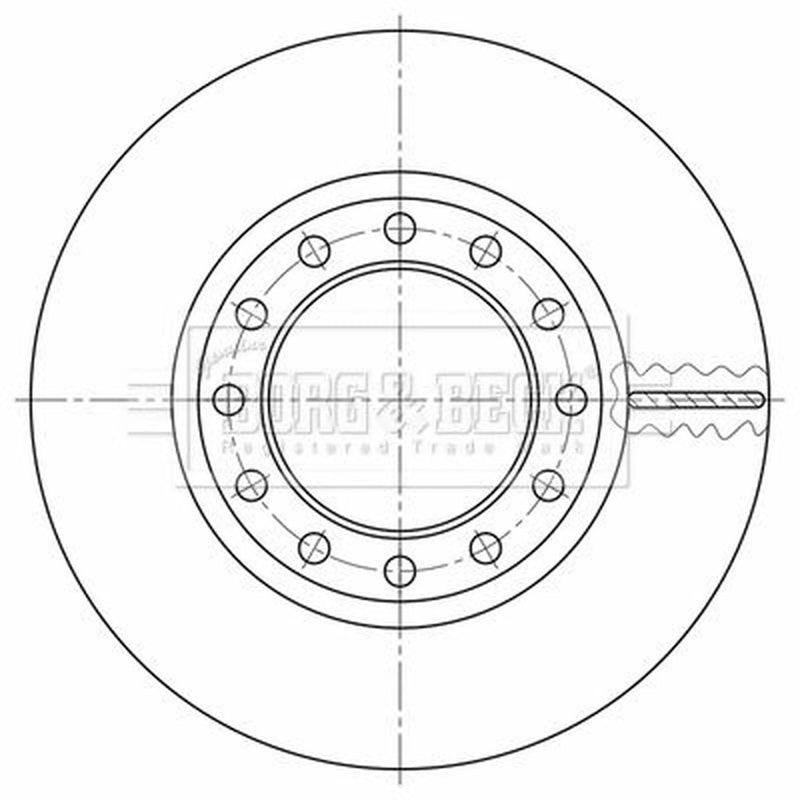 Borg & Beck 2 x Vented Front Brake Discs BBD32794