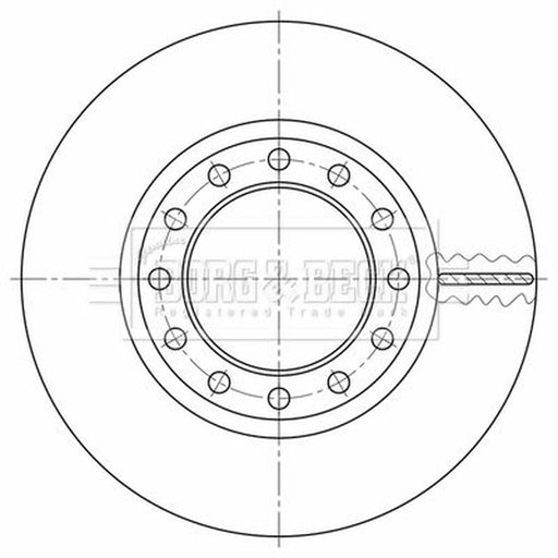 Borg & Beck 2 x Vented Front Brake Discs BBD32794