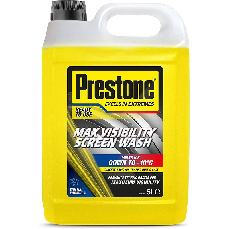 Prestone Windscreen Wash 5 Litre Max Visibility Winter Ready