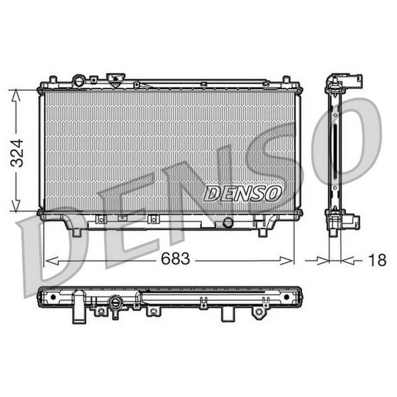 Denso Engine Radiator DRM44002