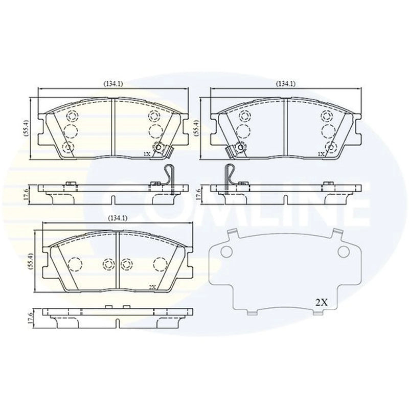 Comline 4 x Front Brake Pad Set CBP32781
