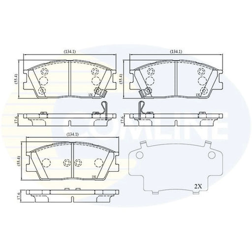 Comline 4 x Front Brake Pad Set CBP32781