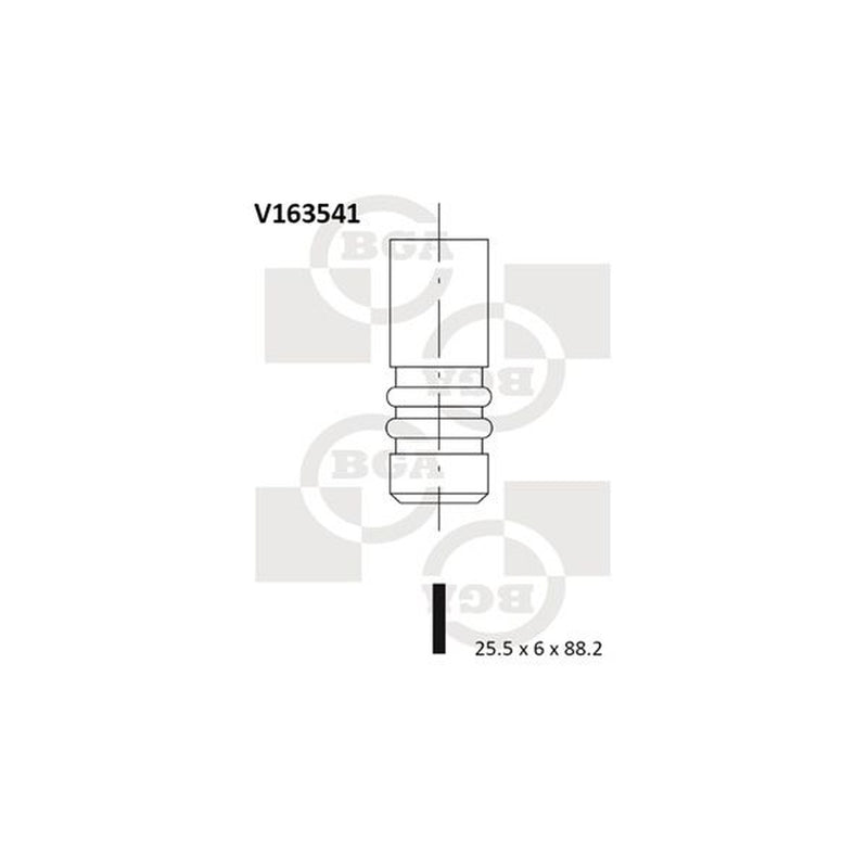 BGA Engine Exhaust Valve 25mm Head V163541