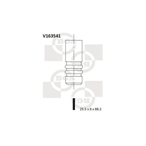 BGA Engine Exhaust Valve 25mm Head V163541