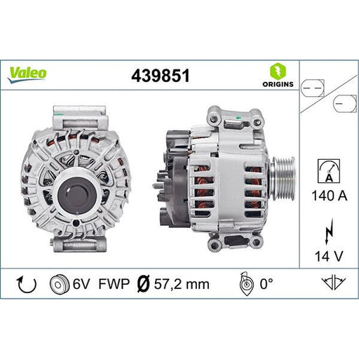 Valeo Car Alternator 12V 439851