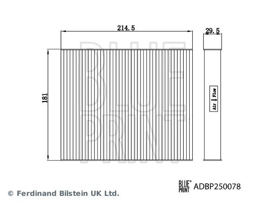 Blue Print Cabin Air Filter (Pollen Filter)