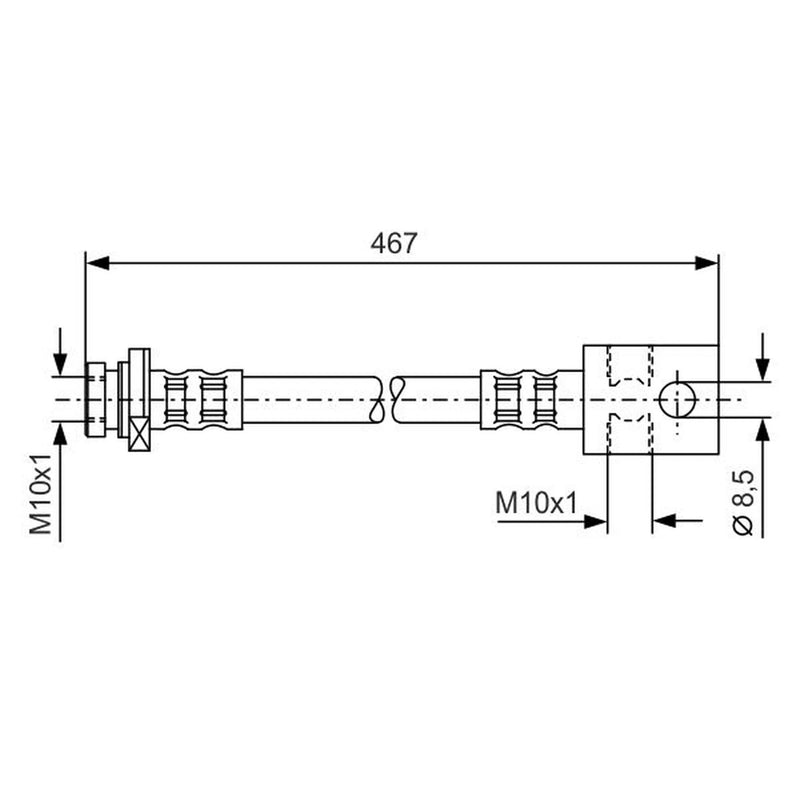 Bosch Brake Hydraulic Hose Line Rear 1 987 476 903
