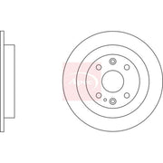 Apec 2 x Solid Rear Brake Discs DSK623