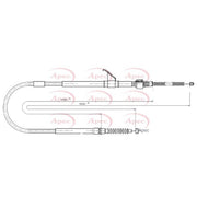 Apec Handbrake Cable Left Rear CAB1853