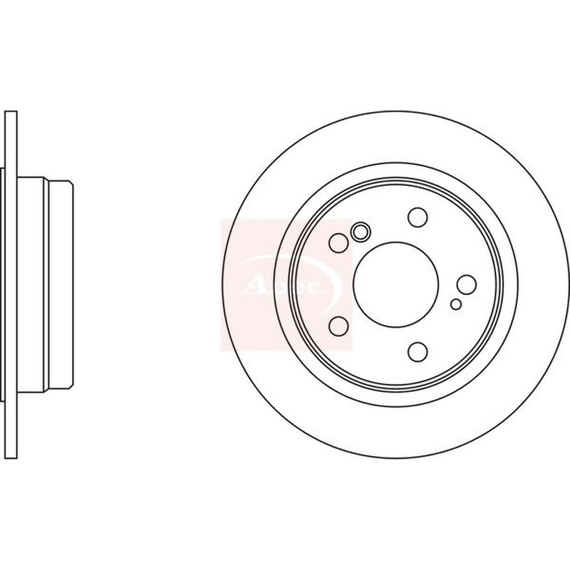 Apec 2 x Solid Rear Brake Discs DSK3460
