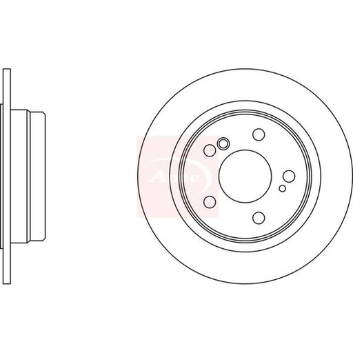 Apec 2 x Solid Rear Brake Discs DSK3460