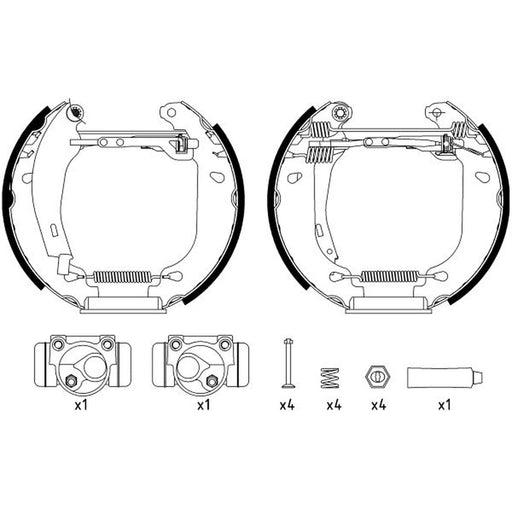 Mintex Brake Shoe Set Axle Kit MSP087