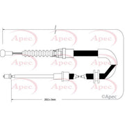 Apec Handbrake Cable Left Rear CAB1518