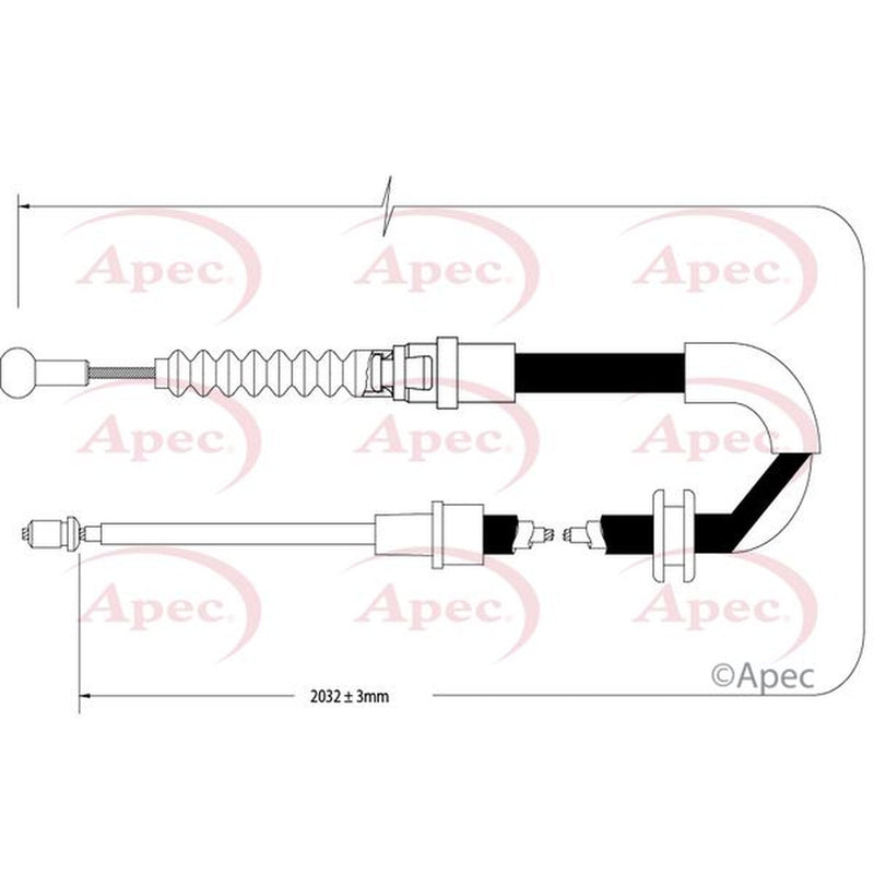 Apec Handbrake Cable Left Rear CAB1518