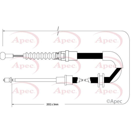 Apec Handbrake Cable Left Rear CAB1518