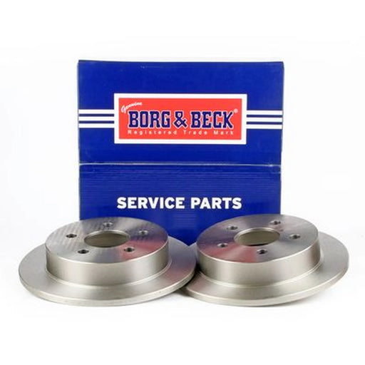 Borg & Beck 2 x Solid Rear Brake Discs BBD4211