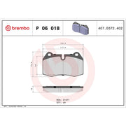 Brembo 4 x Front Brake Pad Set P06018