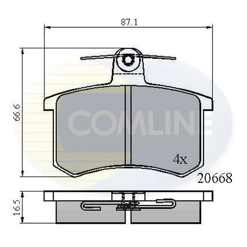 Comline 4 x Rear Brake Pad Set CBP0558
