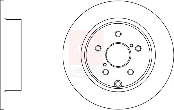 Apec 2 x Brake Disc Set Solid