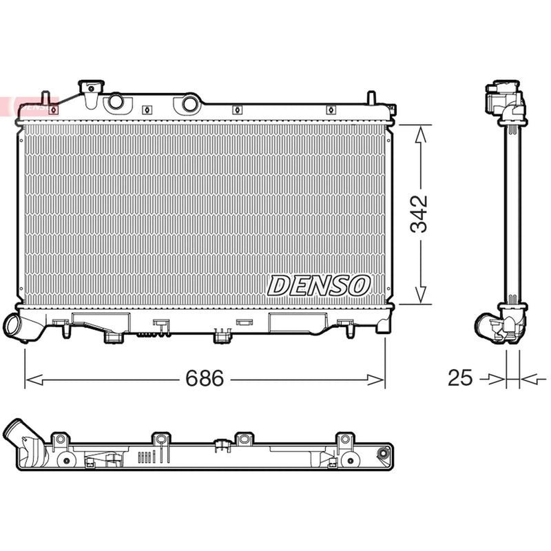 Denso Engine Radiator DRM36027