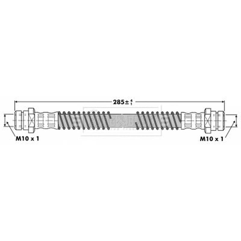 Borg & Beck Brake Hydraulic Hose Line Left BBH6330
