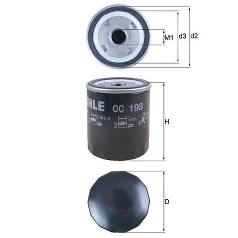 Mahle Engine Oil Filter OC 198