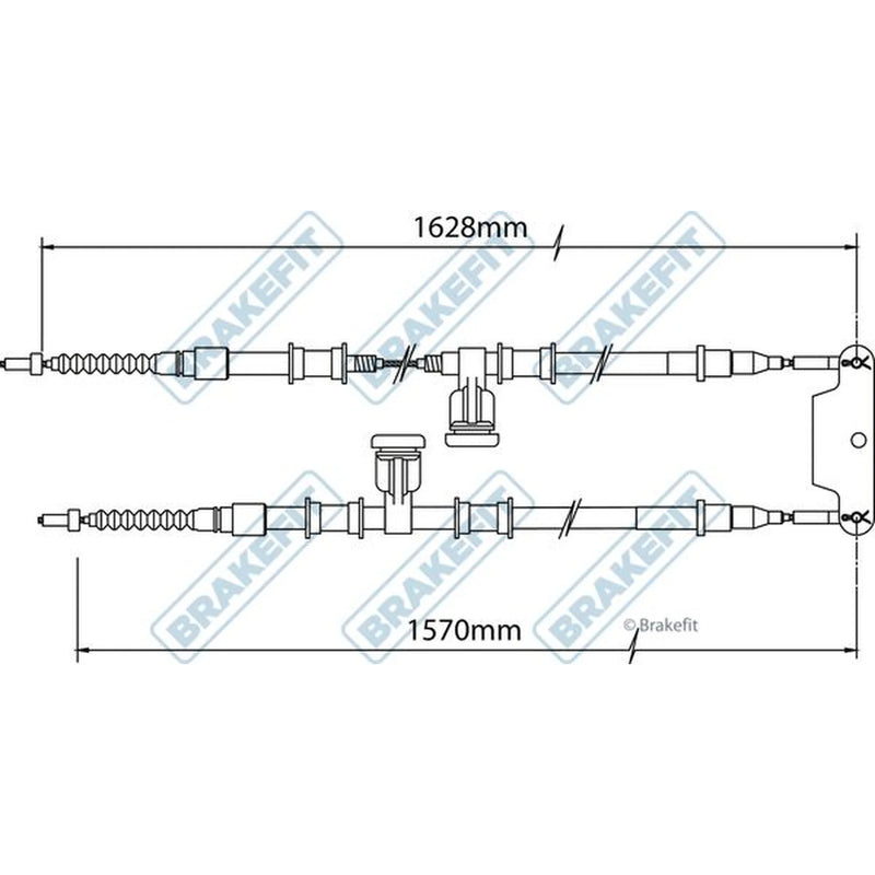 Apec Handbrake Cable Left Rear BBC3487