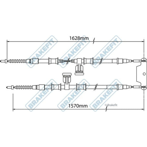Apec Handbrake Cable Left Rear BBC3487