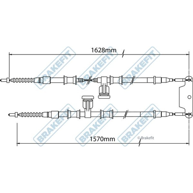 Apec Handbrake Cable Left Rear BBC3487