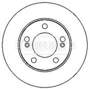 Borg & Beck 2 x Vented Front Brake Discs BBD4681