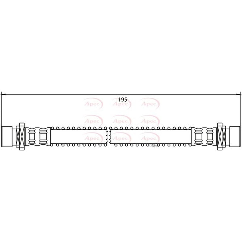 Apec Brake Hydraulic Hose Line Front HOS4025