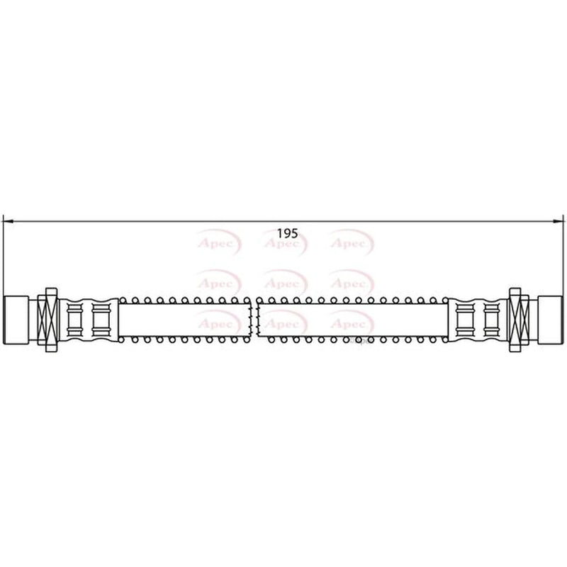 Apec Brake Hydraulic Hose Line Front HOS4025
