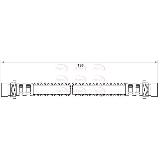 Apec Brake Hydraulic Hose Line Front HOS4025