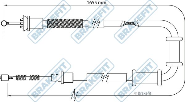 Apec Handbrake Cable Right Rear fits Fiat Punto 2012 on 0.9 1.2