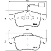 Brembo 4 x Front Brake Pad Set P23132