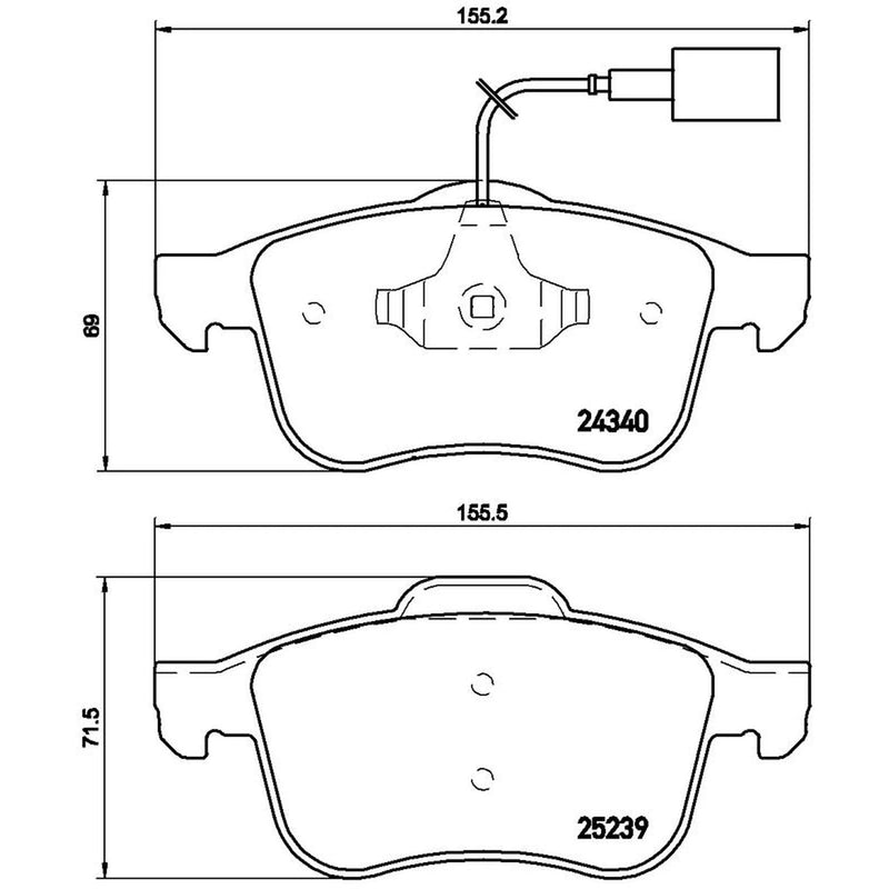 Brembo 4 x Front Brake Pad Set P23132