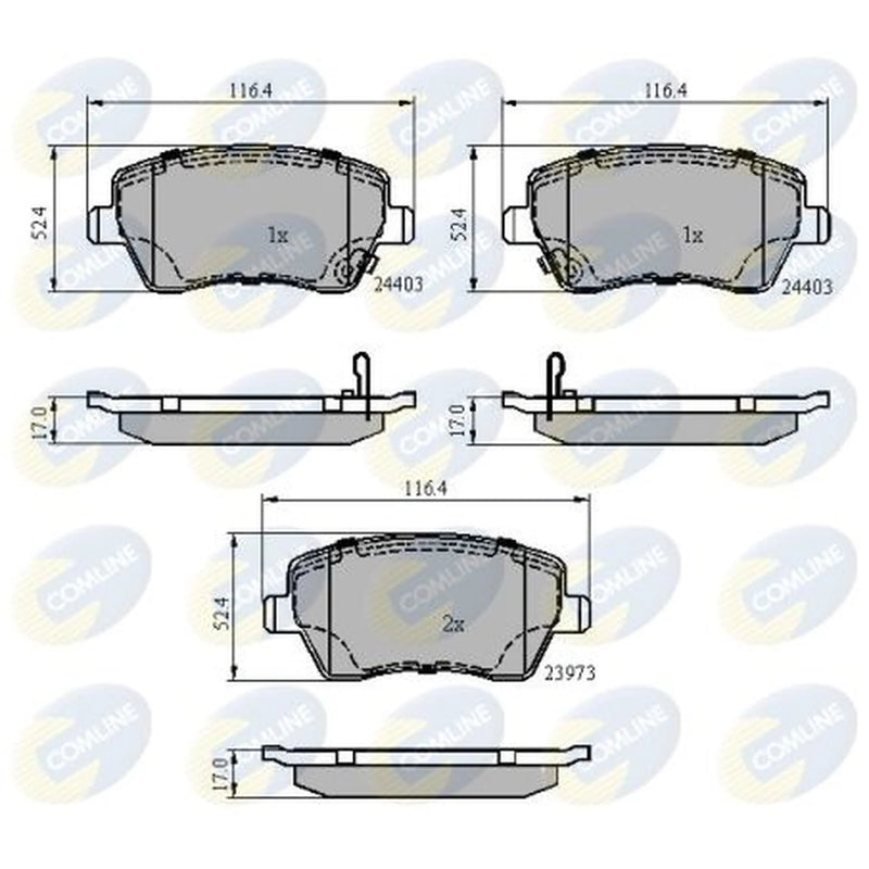 Comline 4 x Front Brake Pad Set CBP3984