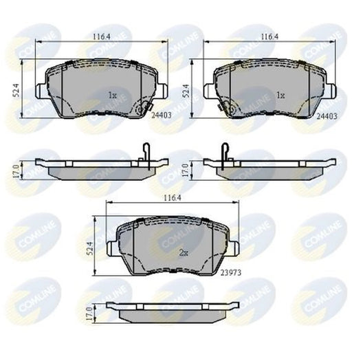 Comline 4 x Front Brake Pad Set CBP3984