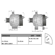 Denso Car Alternator 12V DAN2002